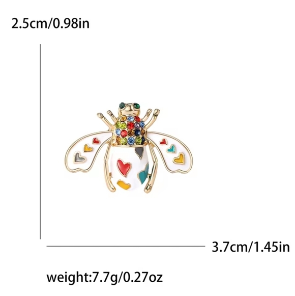 Colorful Bee Brooch - Picture 4 of 5